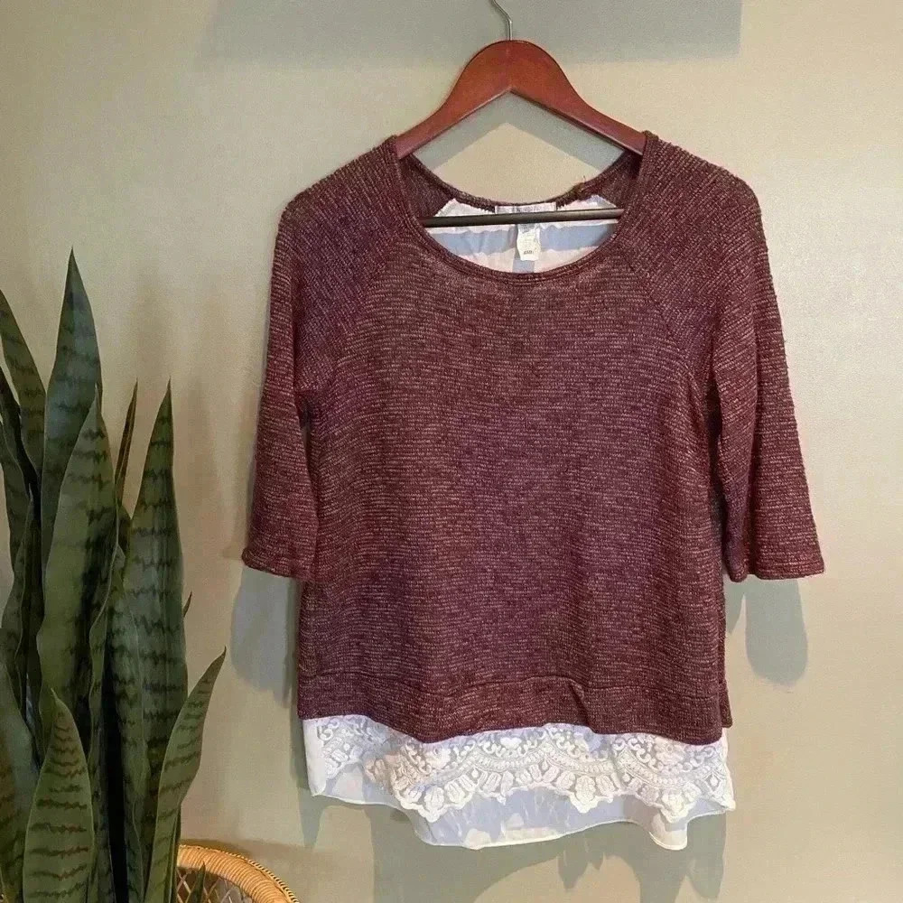 NOUVIDA WOMENS TOP WITH LACE